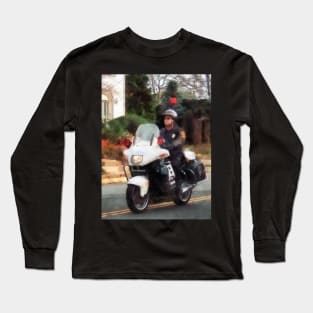 Motorcycle Cop on Patrol Long Sleeve T-Shirt